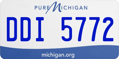 MI license plate DDI5772