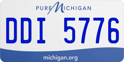 MI license plate DDI5776