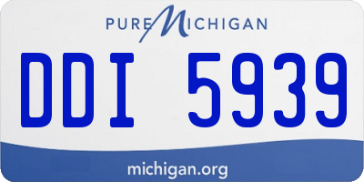 MI license plate DDI5939