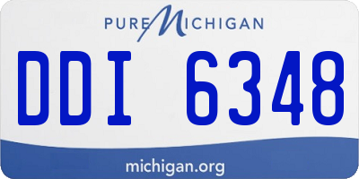 MI license plate DDI6348