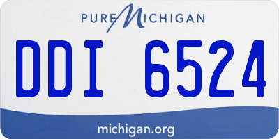MI license plate DDI6524