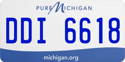 MI license plate DDI6618