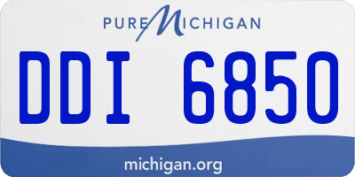 MI license plate DDI6850