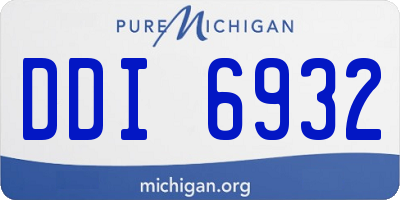 MI license plate DDI6932