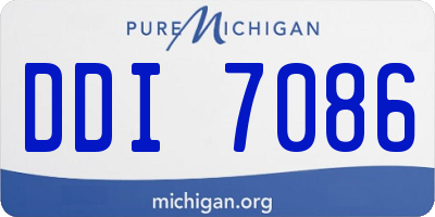 MI license plate DDI7086