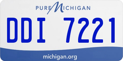 MI license plate DDI7221