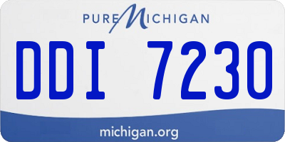 MI license plate DDI7230