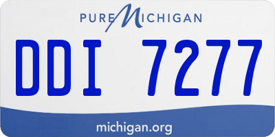 MI license plate DDI7277