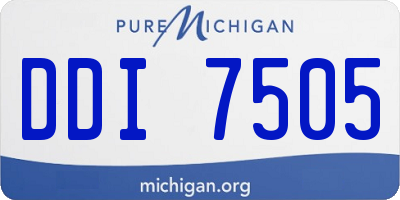MI license plate DDI7505