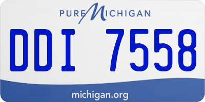 MI license plate DDI7558