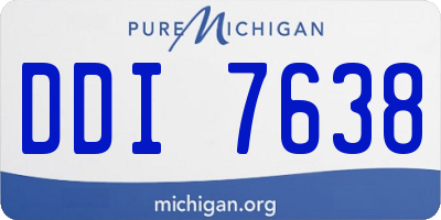 MI license plate DDI7638