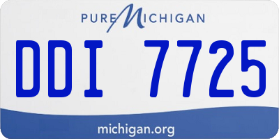 MI license plate DDI7725