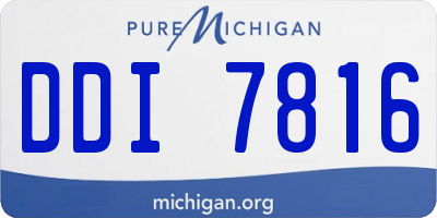 MI license plate DDI7816