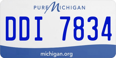 MI license plate DDI7834