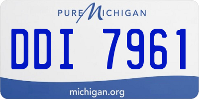 MI license plate DDI7961