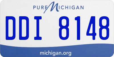 MI license plate DDI8148