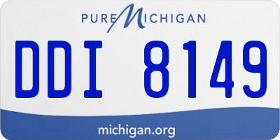 MI license plate DDI8149