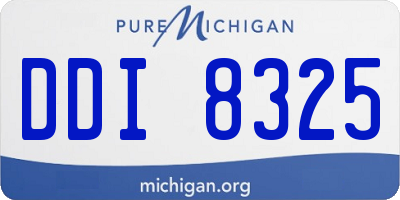 MI license plate DDI8325