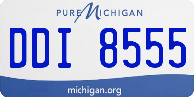 MI license plate DDI8555