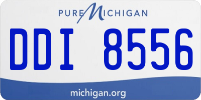 MI license plate DDI8556