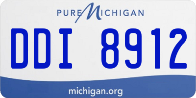 MI license plate DDI8912
