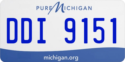 MI license plate DDI9151