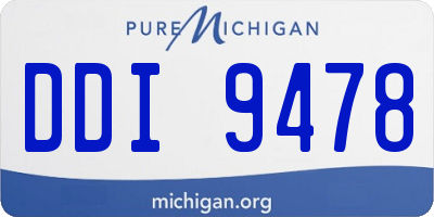 MI license plate DDI9478