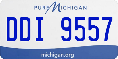 MI license plate DDI9557