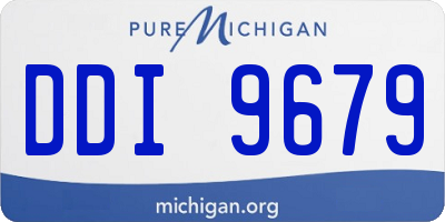 MI license plate DDI9679