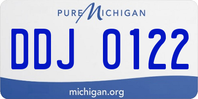 MI license plate DDJ0122