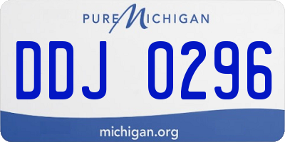 MI license plate DDJ0296