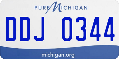 MI license plate DDJ0344