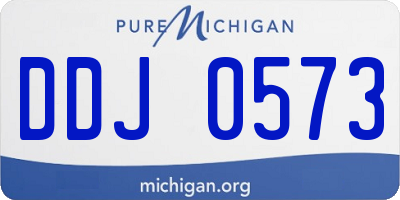 MI license plate DDJ0573