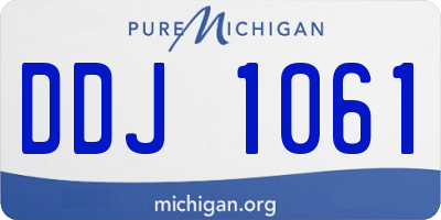 MI license plate DDJ1061