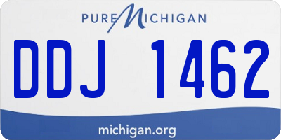MI license plate DDJ1462
