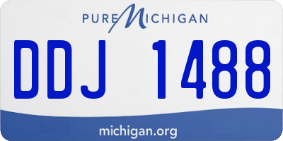 MI license plate DDJ1488