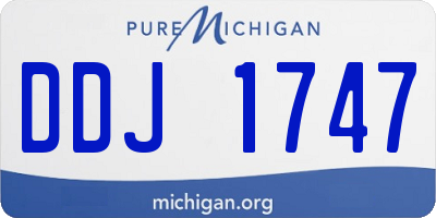 MI license plate DDJ1747