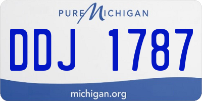 MI license plate DDJ1787