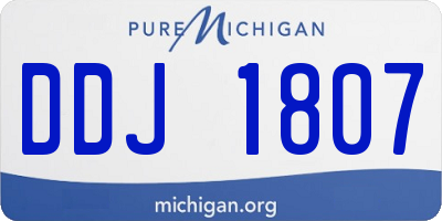 MI license plate DDJ1807