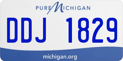 MI license plate DDJ1829