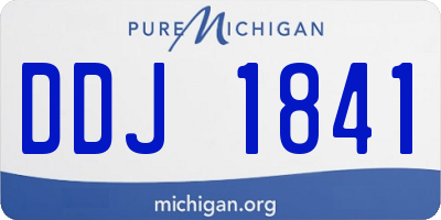 MI license plate DDJ1841
