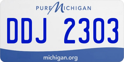 MI license plate DDJ2303