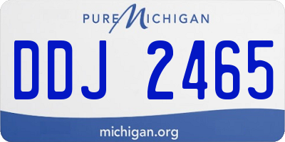 MI license plate DDJ2465