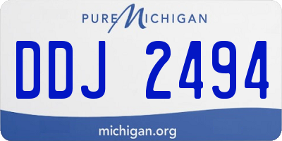 MI license plate DDJ2494
