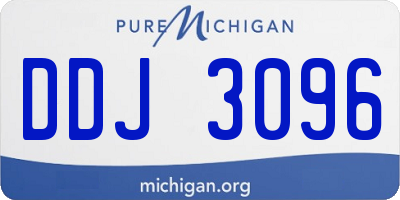 MI license plate DDJ3096