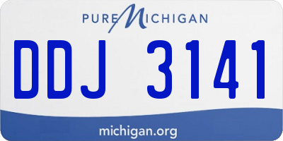 MI license plate DDJ3141