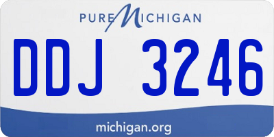 MI license plate DDJ3246