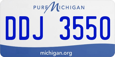 MI license plate DDJ3550