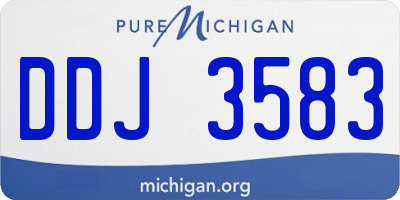MI license plate DDJ3583