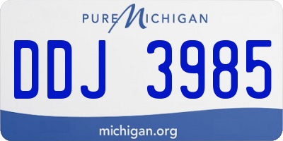 MI license plate DDJ3985